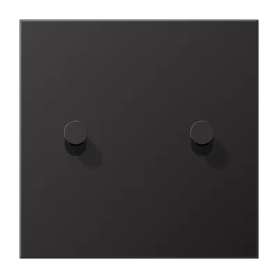 Плата центральная для выключателей, 1 пост, 2 тумблера, конус, металл, dark, LS1912