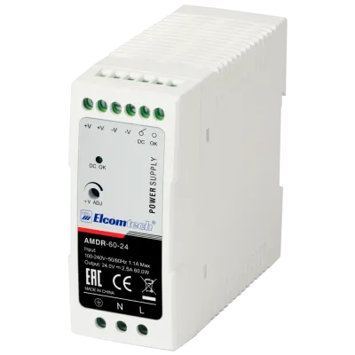 Блок питания на DIN рейку AC/DC 60W вход 100-240V,выход 24V 2,5A A