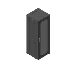 Шкаф телекоммуникационный напольный 22U, (1080х600х600 мм), двери стекло/сталь, цвет черный