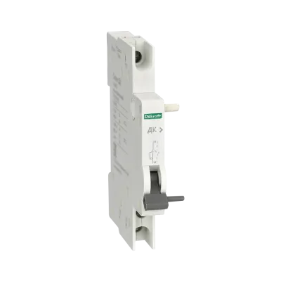 Контакт дополнительный ДК-201 AC-12: Ue/Ie:AC415В/3A, AC240В/6A DC-12: Ue/Ie:DC130В/1A, DC48В/2A, DC24В/6A