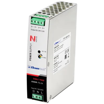 Блок питания на DIN рейку AC/DC 76,8W вход 100-240V,выход 24V 3,2A A