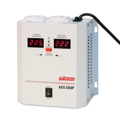 Стабилизатор напряжения POWERMAN AVS 500P для газового котла, компьютера, роутера