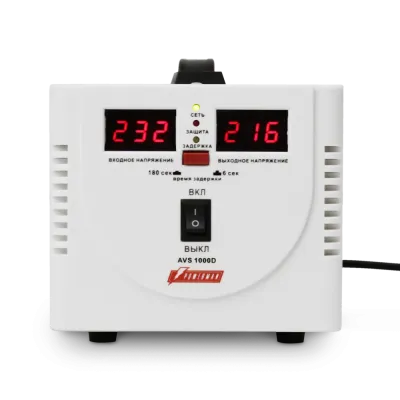 Стабилизатор напряжения POWERMAN AVS 1 000D для ПК, ТВ и другой техники, для котла