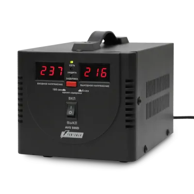 Стабилизатор напряжения POWERMAN AVS D на 500 для ПК, ТВ и другой техники, для котла