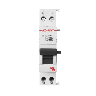 Контакт дополнительный ДК AX+UVT B-N/H/L, 1CO/6A/250V + UVT