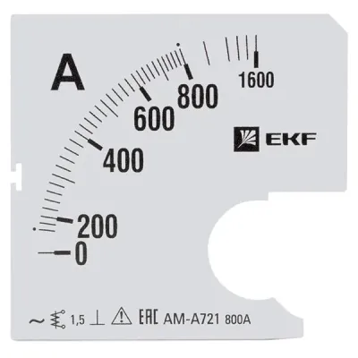 Шкала сменная для A721 800/5А-1,5 PROxima