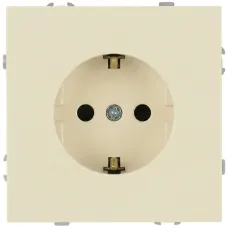 Розетка скрытого монтажа в рамку c заземлением 2P+E Schuko 16А-250В IP20 слоновая кость 15-2101-02 Galaxy
