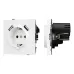 Механизм розетки с USB зарядкой SCT-TENDO-MUAA-PL-WH 230V, 16A, Белый, 1 пост