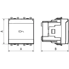 Розетка с крышкой 'Белое облако', 2P+E, Avanti, 2 мод.