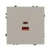 Розетка USB NOBE тип A+C SCT-MUAC-SFPL-FC-CA 65Вт, QC3 софт-тач кашемир 1 пост