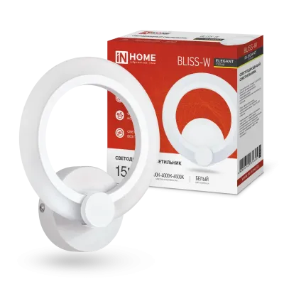 Светильник светодиодный ELEGANT BLISS-W 15Вт 230В 3000-6500K 1200Лм STEP COLOR белый IN HOME