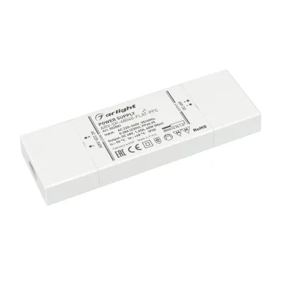 Блок питания ARV-SP-48060-FLAT-PFC (48V, 1.25A, 60W) (ARL, IP20 Пластик, 5 лет)