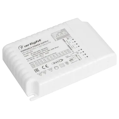 Блок питания ARJ-SP-40-PFC-1-10V-DALI2-PD (40W, 500-1050mA) ( IP20 Пластик, 5 лет)