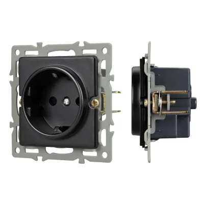 Механизм электрической розетки SCT-GP-MEU-PL-BK 250V, 16A
