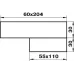 ZERNBERG 518 Редуктор прямоугольный 55х110 мм х 60х204 мм в упак.