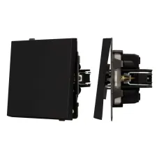 Механизм выключателя одноклавишный проходной SWT-TENDO-MKP1-SFPL-BK 230V, 10A, Чёрный, 1 пост