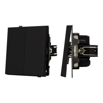 Механизм выключателя управления шторами SWT-TENDO-MKR2-SFPL-BK 230V, 10A, Чёрный, 1 пост