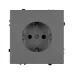 Механизм электрической розетки SCT-NOBE-MEU1-SFPL-GR 230V, 16A, Серый, 1 пост