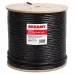 Витая пара U/UTP CAT5е PE 16PR 24AWG OUTDOOR SOLID черный 305м РФ