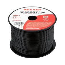 Провод ПГВА 1х1.00 мм2, черный, бухта 100 м,