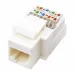 Модуль Keystone Jack RJ-45(8P8C) UTP неэкраниров. категория 5e 180 градус белый,