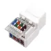 Модуль Keystone Jack RJ-45(8P8C), UTP неэкранированный, категория 5e, тип 180 градусов, самозажимной, белый,