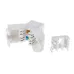 Модуль Keystone Jack RJ-45(8P8C) UTP неэкраниров кат 6 180 градус самозажим бел,