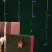 Гирлянда Занавес 1,5x1,5м 64 LED МУЛЬТИКОЛОР прозрачный ПВХ IP20 свечение с динамикой 220В не соединяется, с контроллером