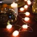 Гирлянда светодиодная Шишки 1,5 м, 10 LED, прозрачный ПВХ, свечение теплый белый, 2 х АА батарейки не в комплекте