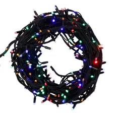 Гирлянда Твинкл Лайт 20 м, 240 LED МУЛЬТИКОЛОР, черный Каучук, IP67, динамика, 230В соединяется NEON-NIGHT (нужен контроллер 217-204)