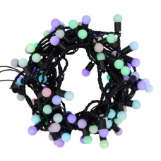 Гирлянда Мультишарики 17,5 мм, 10 м, 100 LED RGB, черный ПВХ, IP65, быстрая смена цвета, 230В соединяется NEON-NIGHT (нужен шнур питания 303-500)