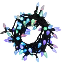 Гирлянда Мультишишки 23 мм, 10 м, 80 LED RGB, черный Каучук, IP65, быстрая смена цвета, 230В соединяется NEON-NIGHT (нужен шнур питания 315-000)