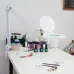 Лупа на струбцине 5D с подсветкой 56 SMD LED, d-127мм, белая