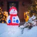 Фигура акриловая светодиодная Снеговик в синих варежках 31х25х59 см, IP65, понижающий трансформатор в комплекте