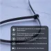 Хомут-стяжка кабельная нейлоновая 300x3,6 мм, черная, 100 шт