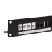 Патч-панель модульная TERACOM PRO 19'1U неэкранированная 24 порта с органайзером (пустая)