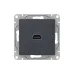 Механизм розетки HDMI  графит Эпика EKF