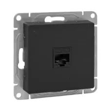Механизм розетки RJ45 (cat6), чёрный Эпика EKF