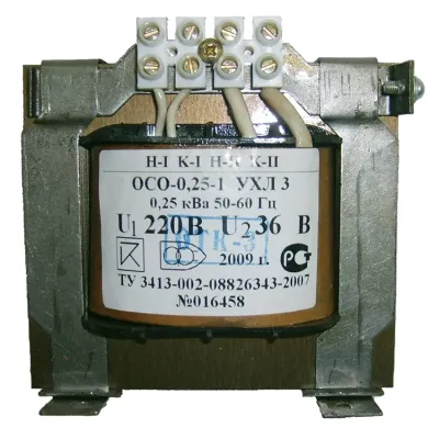 Трансформатор ОСО-0,25 УХЛ3 220/36, IP00