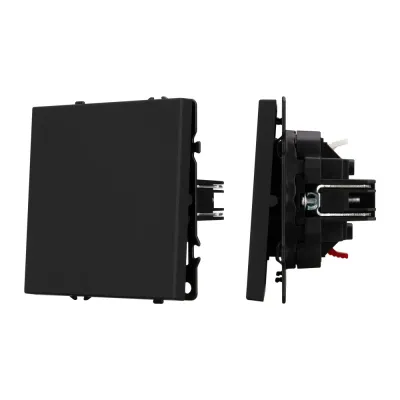 Механизм выключателя одноклавишный непроходной SWT-NOBE-MK01-SFPL-BK 230V, 10A, Чёрный, 1 пост