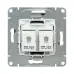 Механизм розетки RJ45 - 2шт  (cat5)  мокко Эпика EKF
