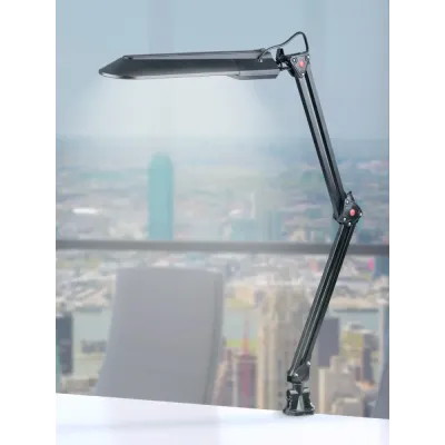 Настольный светильник ЭРА NL-201-G23-11W-BK с лампой PL на струбцине черный