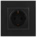 14-2101-05 ЭРА Розетка 2P+E Schuko, 16A-250В, IP20, Эра Elegance, антрацит (10/100/2800)