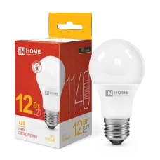Лампа светодиодная LED-A60-VC 12Вт 230В Е27 3000К 1140Лм IN HOME