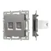 Механизм компьютерной розетки двойной SCT-MPC2-PL-GR RJ-45, CAT6