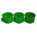 Коробка установочная ЭРА KUTS1-68-45-green зеленая 68х45мм для твердых стен с саморезами, один стыковочный узел IP20
