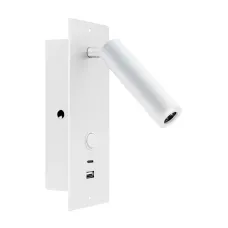 Светильник SP-BED-CHARGE-BUILT-S80x230-3W Warm3000 WH 20 deg 230V USB-A USB-C IP20 металл 3 года