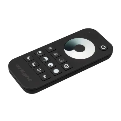 Пульт SMART-R24-DIM Black 1 зона, 2.4G ARL, IP20 пластик, 5 лет