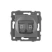 Механизм компьютерной розетки двойной SCT-MPC2-PL-GR-V RJ-45, CAT6