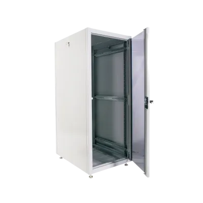 Шкаф телекоммуникационный напольный ЭКОНОМ 24U (600 х 800) дверь стекло, дверь металл